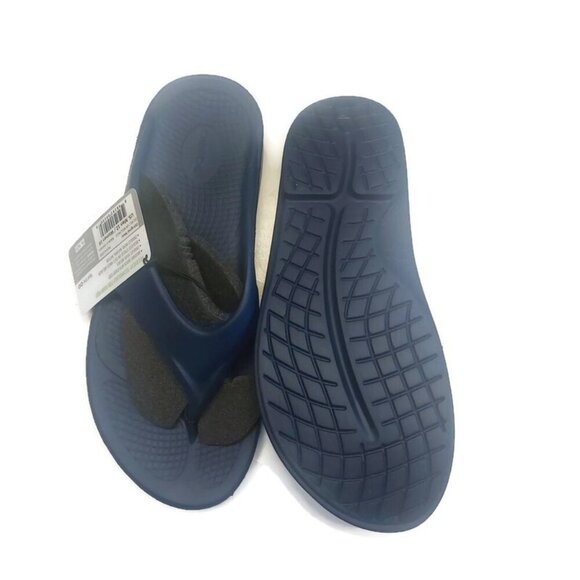 OOFOS Mens Size 12 Womens Size 14 Ooriginal Recovery Slide Pool Sandal Navy Blue main image 5